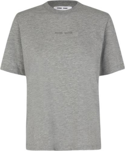 Samsøe Samsøe Sadalila Tshirt 10379 Kvinde Grey Mel. Kortærmede T-shir...