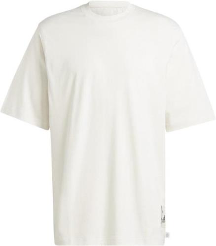 adidas M Caps TEE Mand White Kortærmede T-shirts Str L - Bomuld hos Ma...