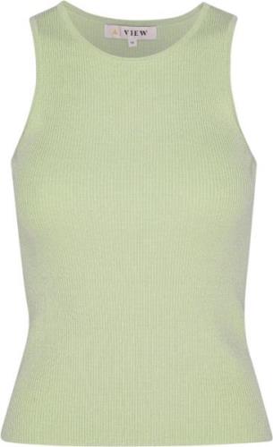 A-VIEW Rib Knit Tank top Kvinde Mint Tanktoppe Tight Fit Str XS - hos ...