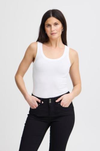 Fransa Zulu 1 Top Kvinde (Noos) White Tanktoppe Tight Fit Str L - hos ...