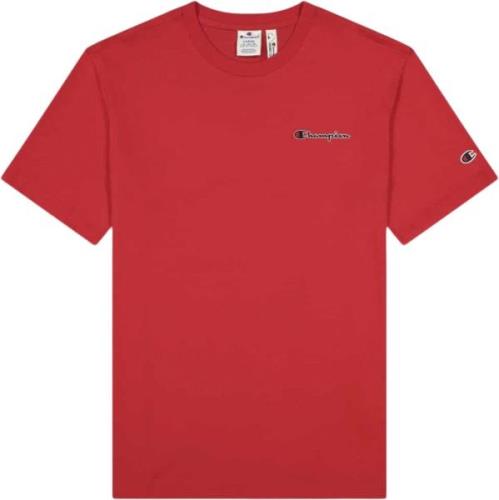 Champion Crewneck Tshirt Mand Chinese Red Kortærmede T-shirts Str XS -...