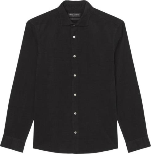 Marc O’Polo Spread Collar, Long Sleeve, Round h Mand Black Langærmede ...