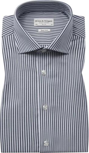 Bruun & Stengade BS Love Slim Fit Shirt Mand Navy/white Langærmede Skj...