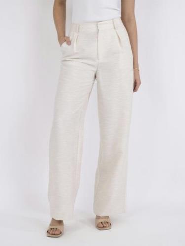 Neo Noir Alessandra Boucle Pants Kvinde Creme Bukser Med Lige Ben Str ...