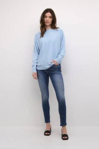 Culture Cuannemarie Batwing Jumper Kvinde Cashmere Blue Mel. Langærmed...