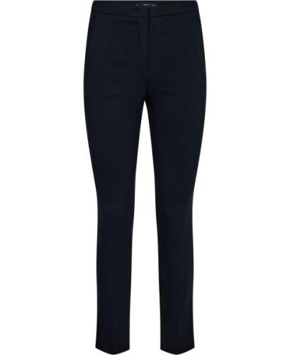 MANGO Cropped Slimfit Trousers Kvinde Navy Bukser Str 34 - hos Magasin