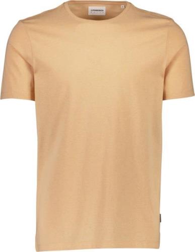 Lindbergh Mouliné Oneck tee S/S Mand Faded Mango Mix Kortærmede T-shir...