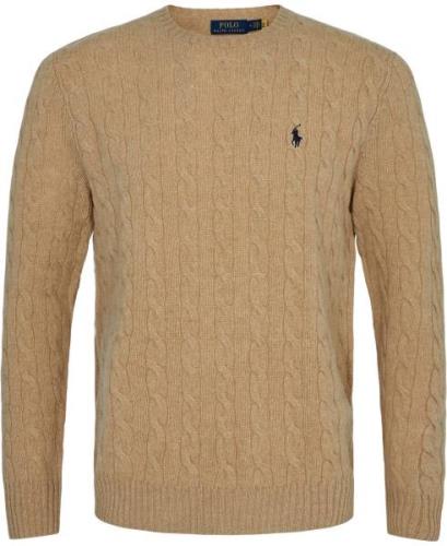 Polo Ralph Lauren 2/15 Wool/cash Rwslsl-plo Mand Camel Melange Sweater...