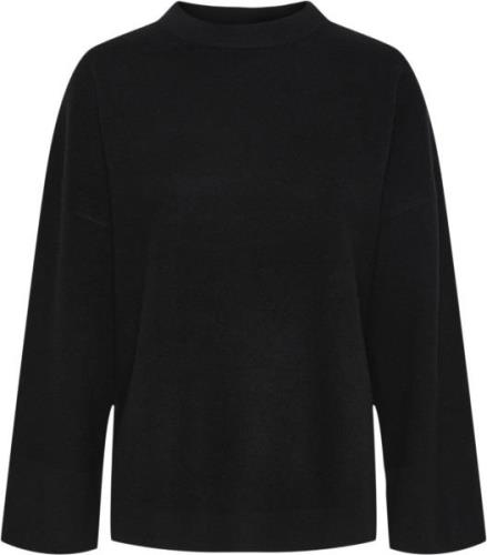 YAS Yasemilie Oneck Knit Pullover S. N Kvinde Sort Sweaters Relaxed Fi...