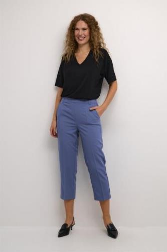 Kaffe Kasakura HW Cropped Pants Kvinde Blue Indigo Bukser Casual Fit S...