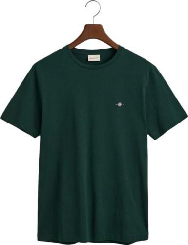 Gant REG Shield SS Tshirt Mand Tartan Green Kortærmede T-shirts Str L ...