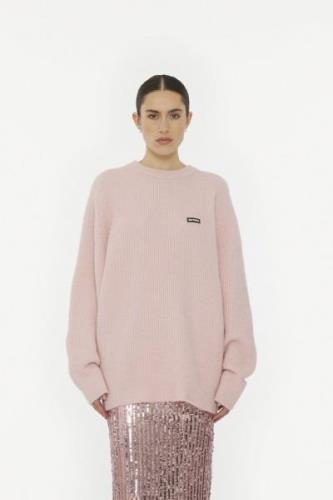 ROTATE Birger Christensen Oversized Sweater Kvinde Silver Pink Sweater...