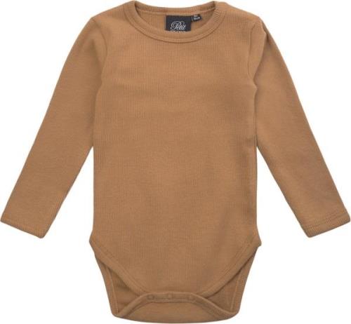 Sofie Schnoor Body Str 4-6 mdr / 68 cm - Dusty Brown Langærmede Bodies...