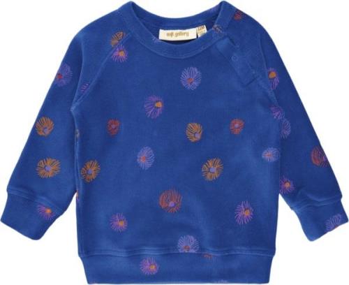 Soft Gallery Sgbalexi Velvet Flower Sweat Str 6m Piger - True Blue Swe...