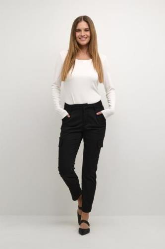 Kaffe Kalea Pocket Pants Kvinde Black Deep Bukser Med Smalle Ben Str 4...