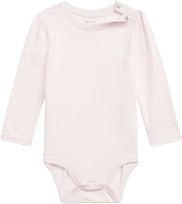 Polo Ralph Lauren Puffsleeve Jersey Bodysuit Str 3M / 3-6 mdr - Lyserø...