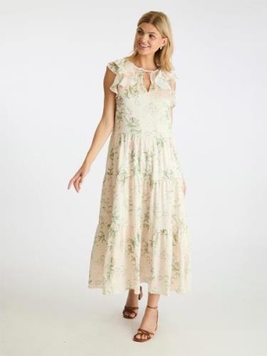 Neo Noir Messina Flower Field Dress Kvinde Off White Maxi Kjoler Str 4...