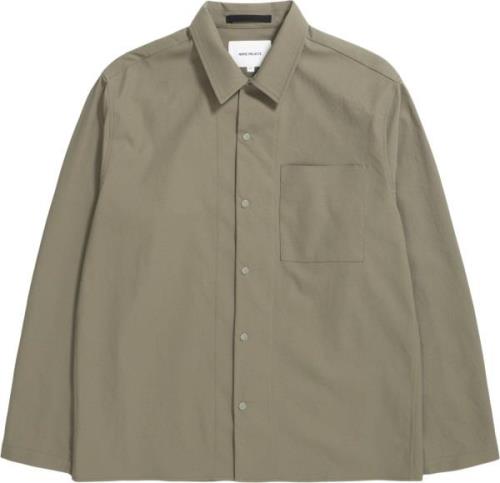 Norse Projects Carsten Solotex Twill Shirt LS Mand Sediment Green Lang...