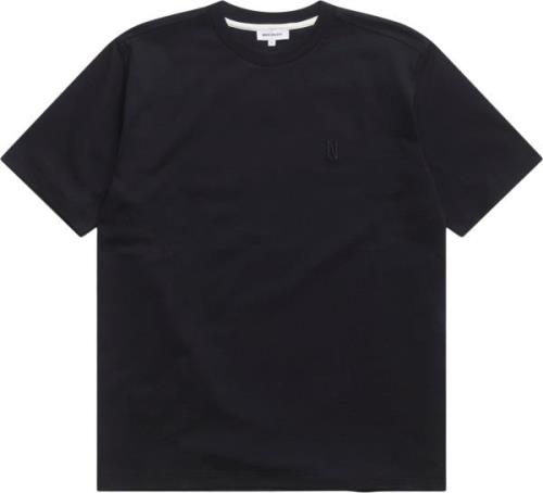 Norse Projects Johannes Organic N Logo Tshirt Mand Blå Kortærmede T-sh...