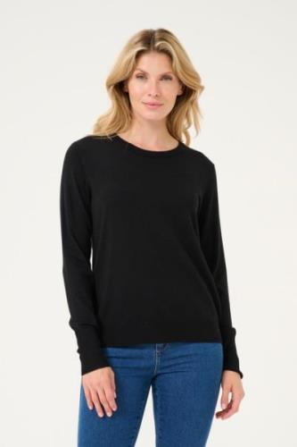 Kaffe Kalizza Knit Pullover Kvinde Black Deep Sweaters Str L - hos Mag...