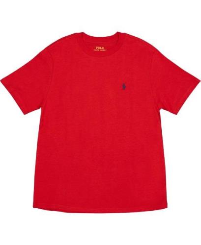 Polo Ralph Lauren Cotton Jersey Crewneck Tee Str L Drenge - Rød Kortær...