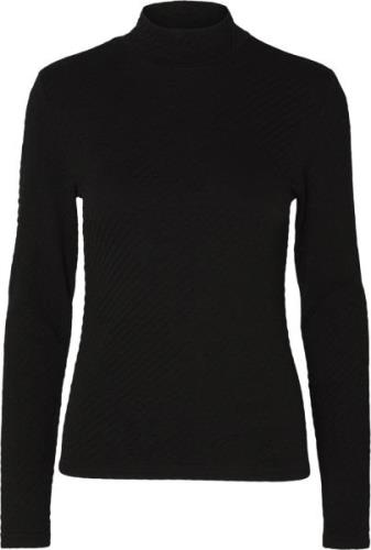 Selected Femme Slfginny LS High Neck TOP Noos Kvinde Sort Langærmede T...