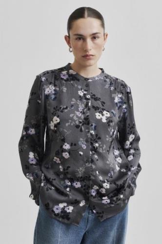 Second Female Florana Shirt Kvinde Volcanic Ash Skjorter Str S - Visko...