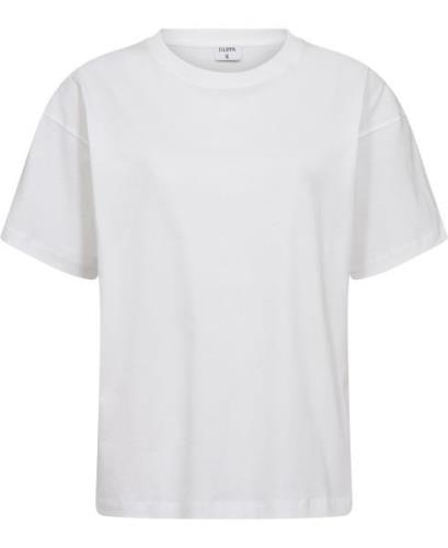 Filippa K Loose Fit Tee Kvinde White Kortærmede T-shirts Str L - hos M...