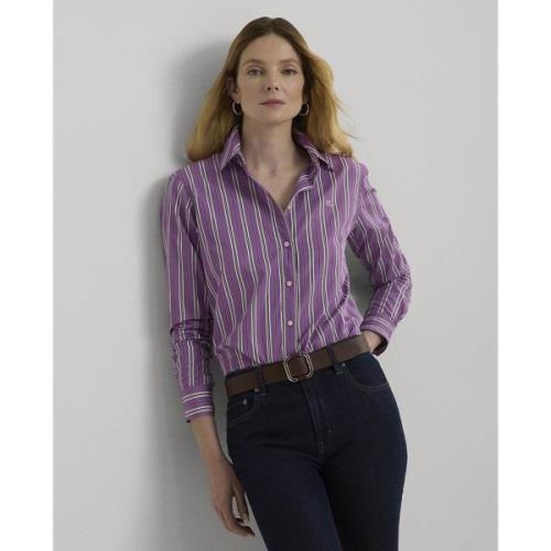 Lauren Ralph Lauren Y/D 70S Broadclothshirt Kvinde Purple/white/black ...