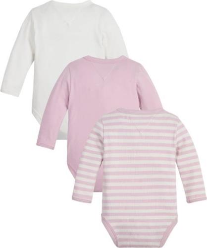 Tommy Hilfiger Baby 3 Pack Bodies Str 6 mdr / 68 cm - Pink Shade Langæ...