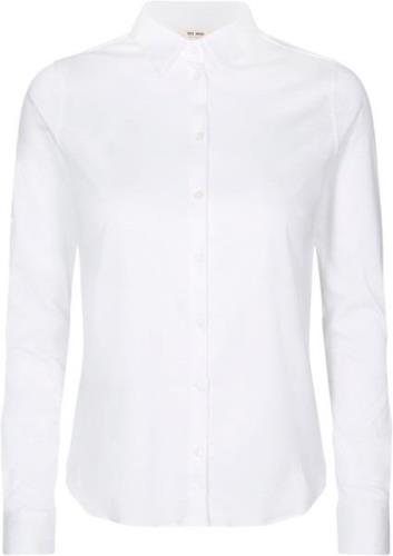 Mos Mosh Tina Jersey Shirt Kvinde White Langærmede Skjorter Str L - ho...