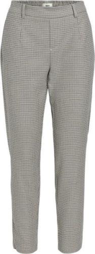 Object Objlisa Slim Pant AOP Noos Kvinde Sandshell/rabbit/black Checks...