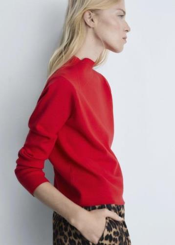 MANGO High Collar Sweater Kvinde Red Sweaters Str L - hos Magasin