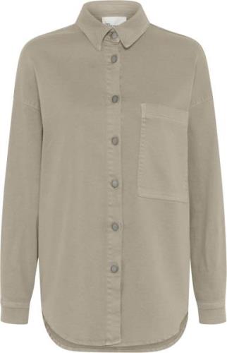 My Essential Wardrobe Laramw 149 Shirt Kvinde Silver Sage Washed Langæ...