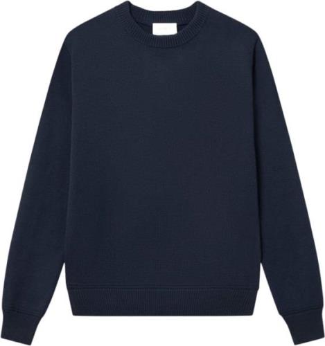 Les Deux Gary Cotton Knit 2. 0 Mand Dark Navy Sweaters Str L - hos Mag...