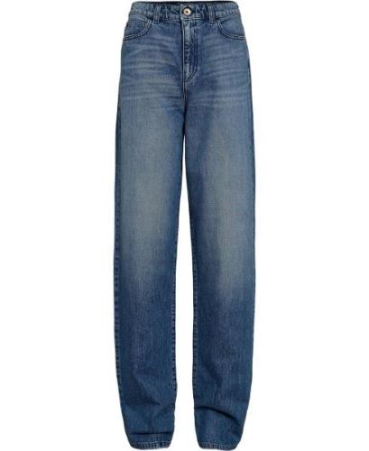 Emporio Armani Giacca Kvinde Blue Navy Straight Jeans Str 44 - hos Mag...