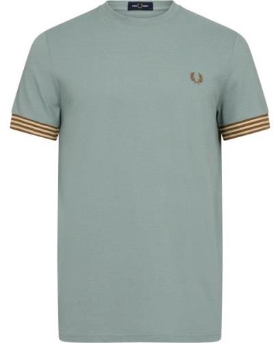 Fred Perry M7707 Mand Silver Blue Kortærmede T-shirts Str L - Bomuld h...