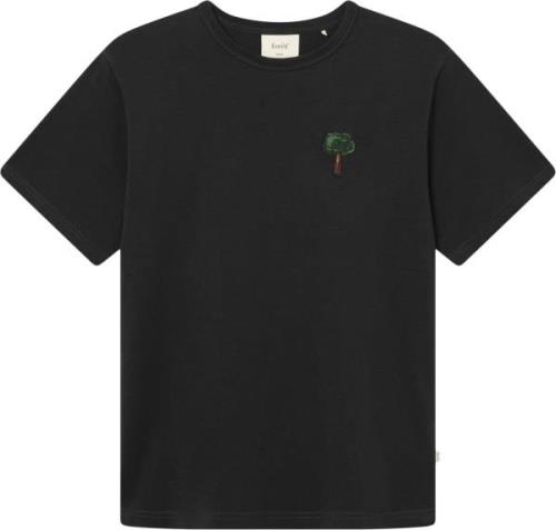 Forét Tree Tshirt Mand Washed Black Kortærmede T-shirts Str L - hos Ma...