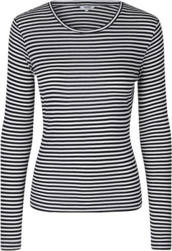 mbyM Mlilita Kvinde Black Sugar Stripe Langærmede T-shirts Str L - hos...