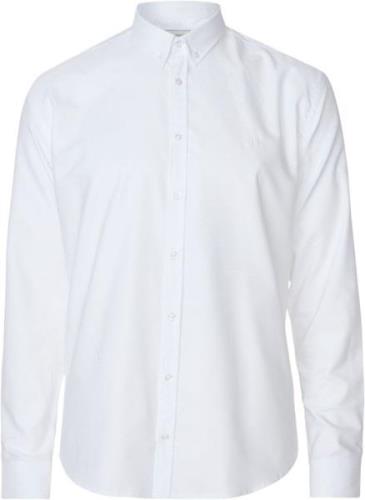 Les Deux Christoph Oxford Shirt Mand Hvid Langærmede Skjorter Str L - ...