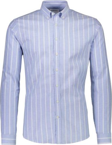 Lindbergh Striped Superflex Oxford L/S Mand Lt Blue Langærmede Skjorte...