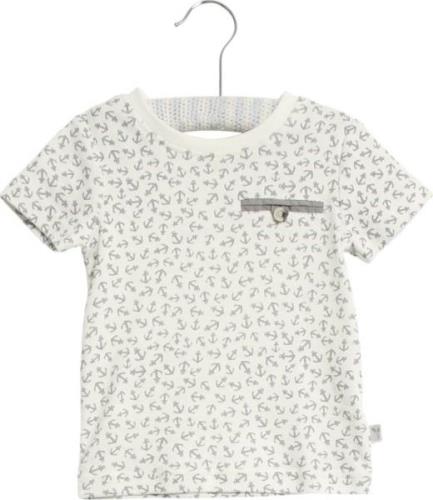 Wheat Tshirt Peder Str 68/6m - Ivory Anchor Kortærmede T-shirts Bomuld...