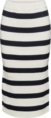 Esprit Striped Skirt Kvinde Ice 3 Midi Nederdele Str L - hos Magasin