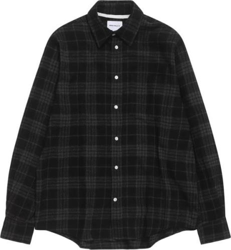 Norse Projects Algot Relaxed Wool Check Shirt Mand Grå Langærmede Skjo...