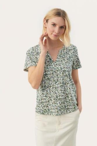 Part Two Gesinaspw TS Kvinde Vetiver Mini Flower Print Kortærmede T-sh...