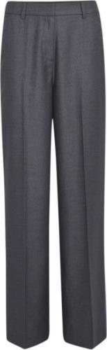 Minus Delvia High Waisted Straight Leg Pant Kvinde Nine Iron Gray Mela...