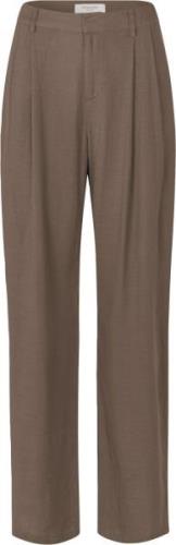 Rosemunde Linen Trousers Kvinde Sand Bukser Med Lige Ben Str 40 - hos ...