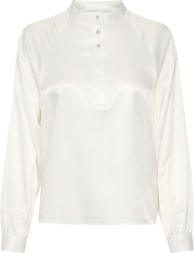 My Essential Wardrobe Estellemw Blouse Kvinde Snow White Langærmede Bl...