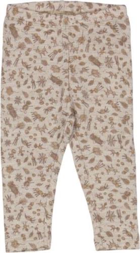 Wheat Uld Leggings Str 2 år / 92 cm Uld - Beige Chestnut Leggings hos ...