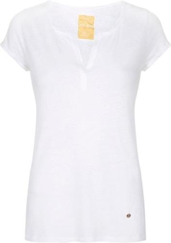 Mos Mosh Troy Tee SS Kvinde White Kortærmede T-shirts Str L - Bomuld h...